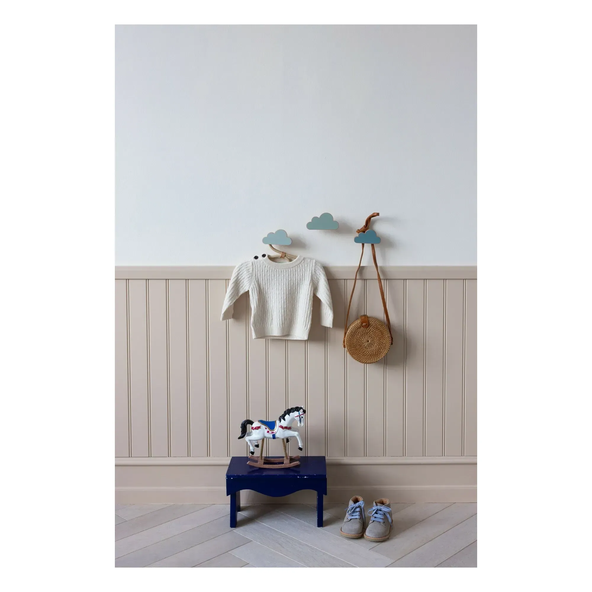 Cam Cam Nuage Cloud Coat Hooks Set of 3 - Blue, Beech Wood alternate view
