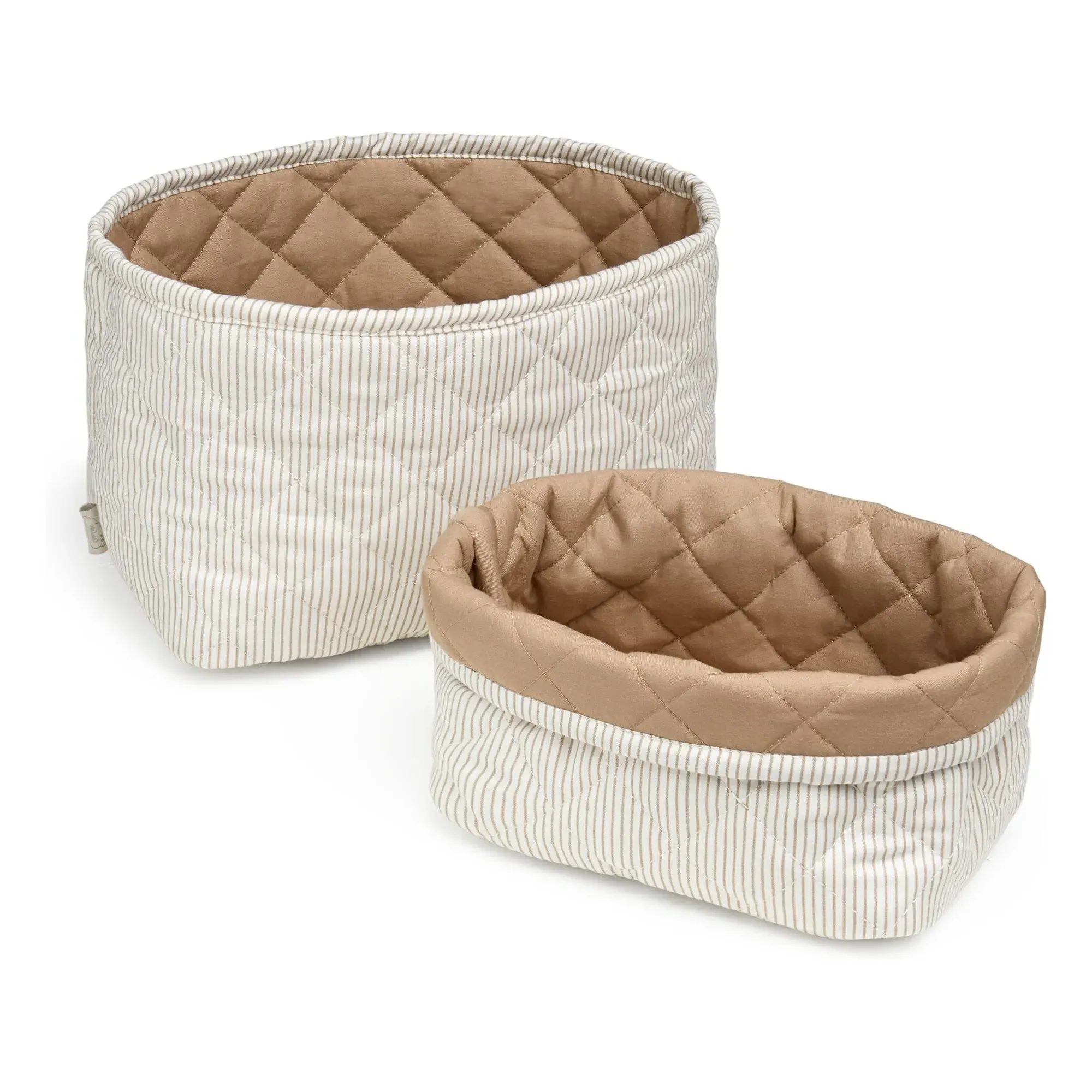Cam Cam Striped Storage Baskets Set of 2 - Camel, Organic Cotton product