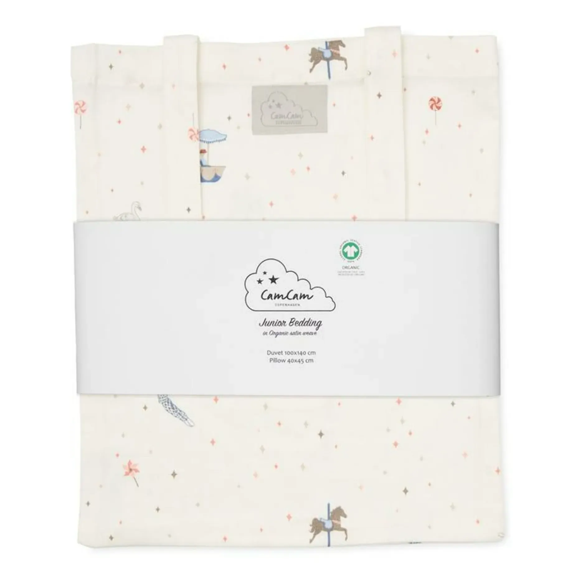Carrousel Bed Linen Set - Red, Organic Cotton Sateen alternate view