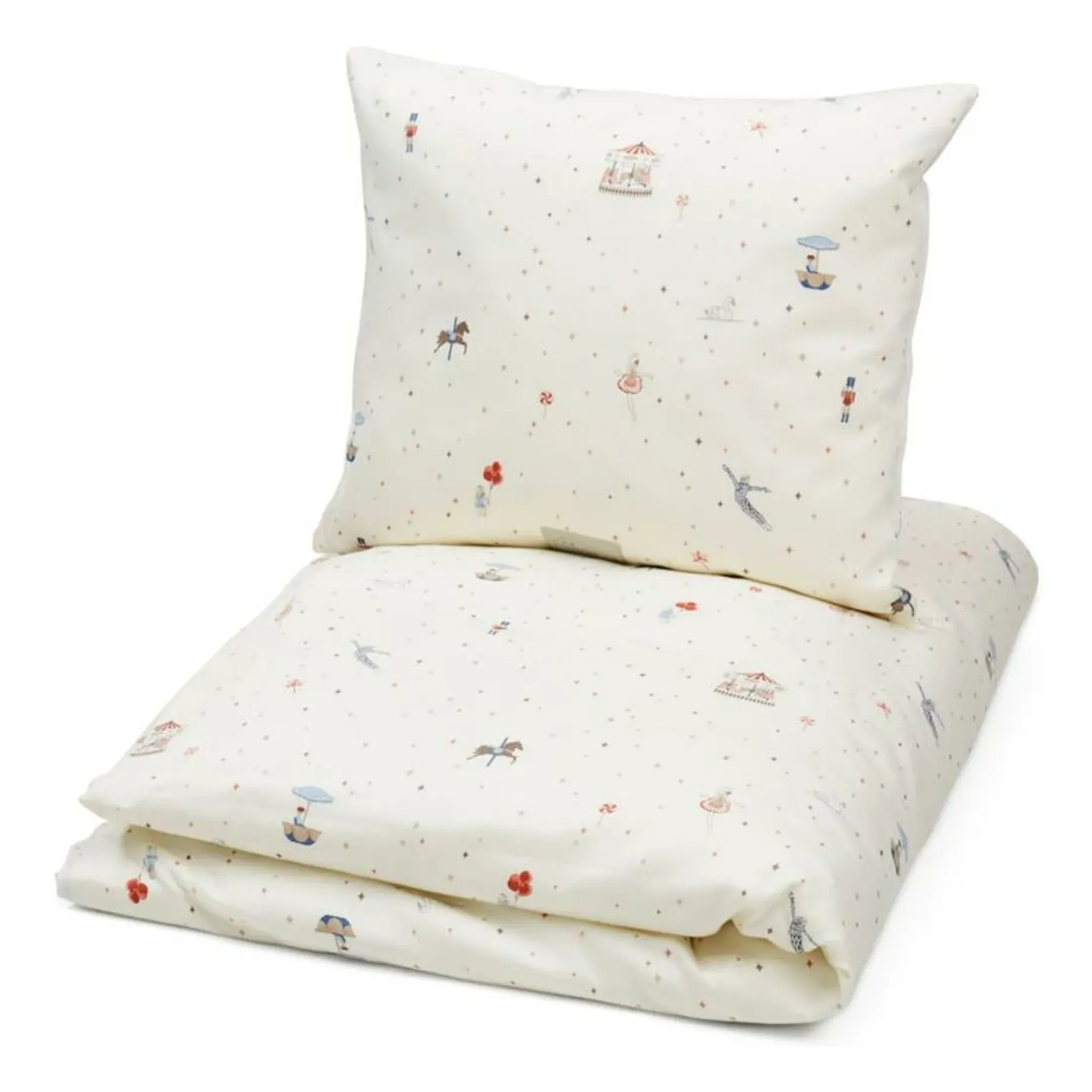 Carrousel Bed Linen Set - Red, Organic Cotton Sateen product