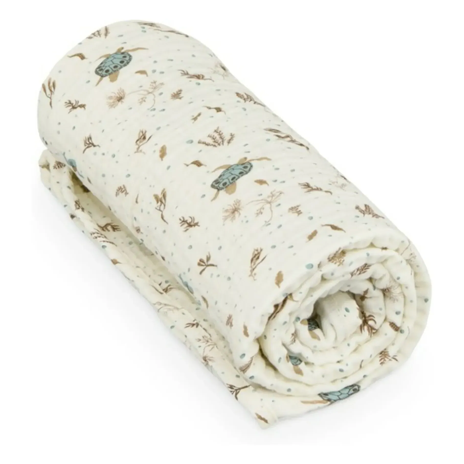 Sea Garden Muslin Blanket - Blue, Organic Cotton product