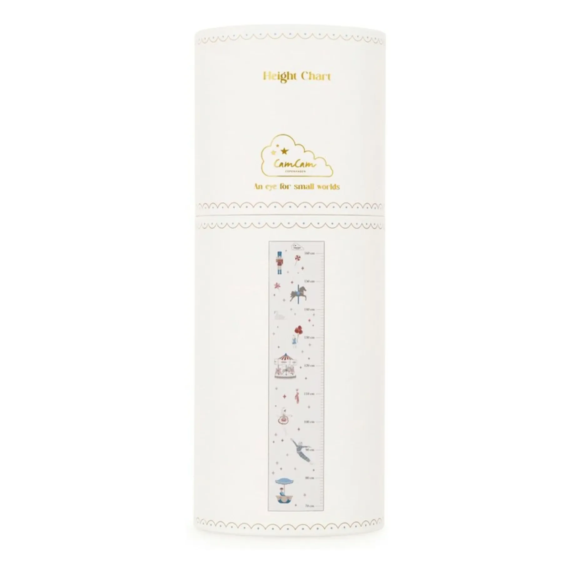 Toise Carrousel Wall Height Chart - Red, Paper alternate view