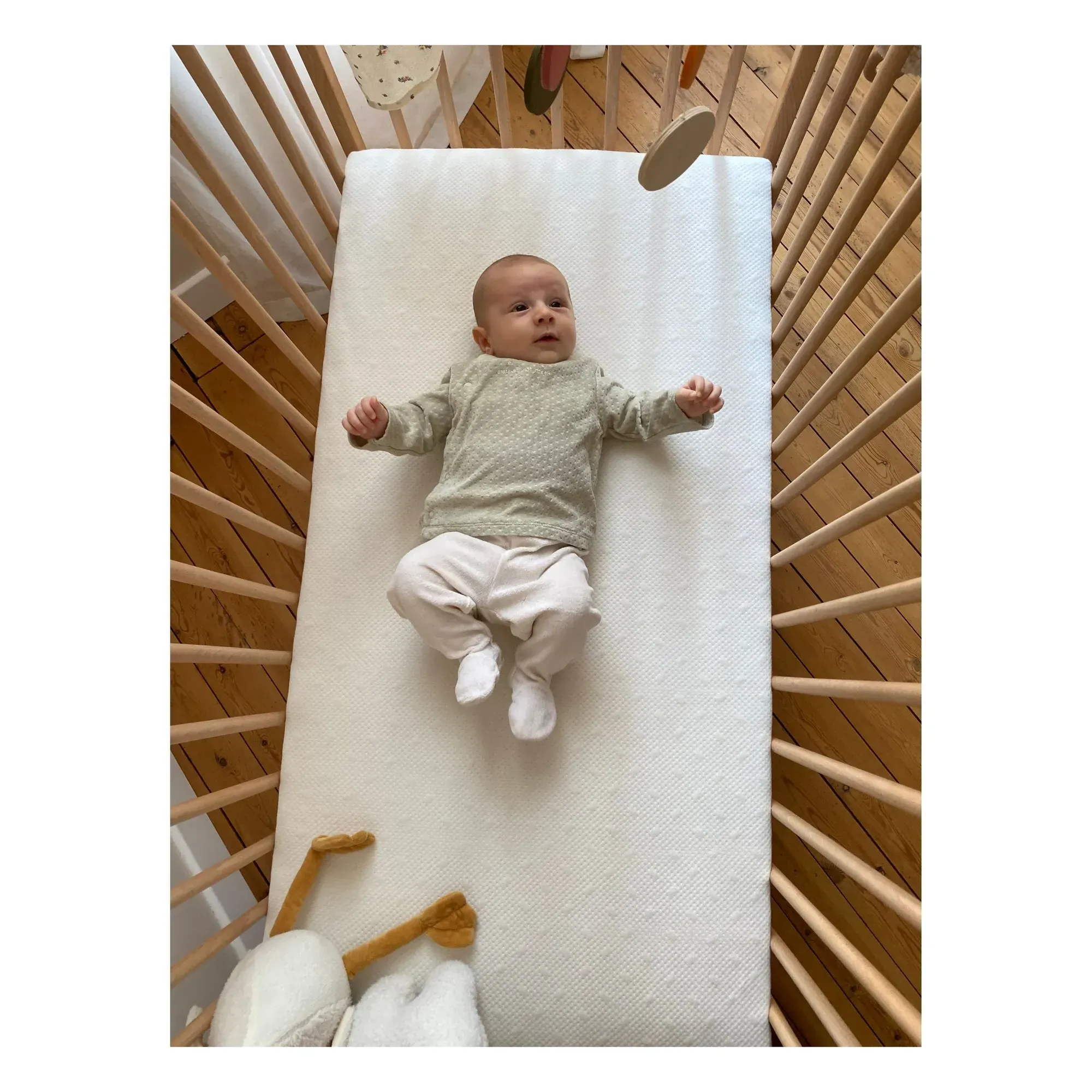 Organic Cotton Mattress with Removable Cover - White alternate view