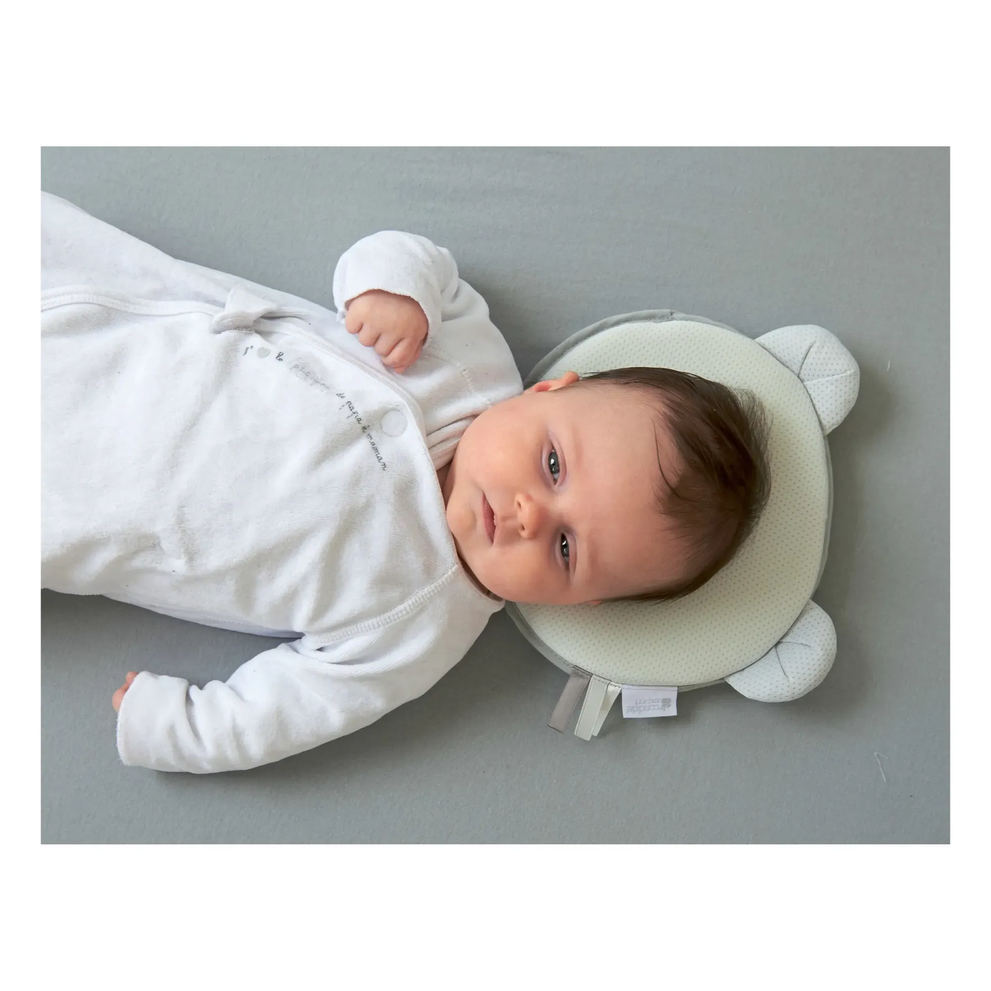 P'tit Panda Air Baby Pillow - Grey, Memory Foam alternate view