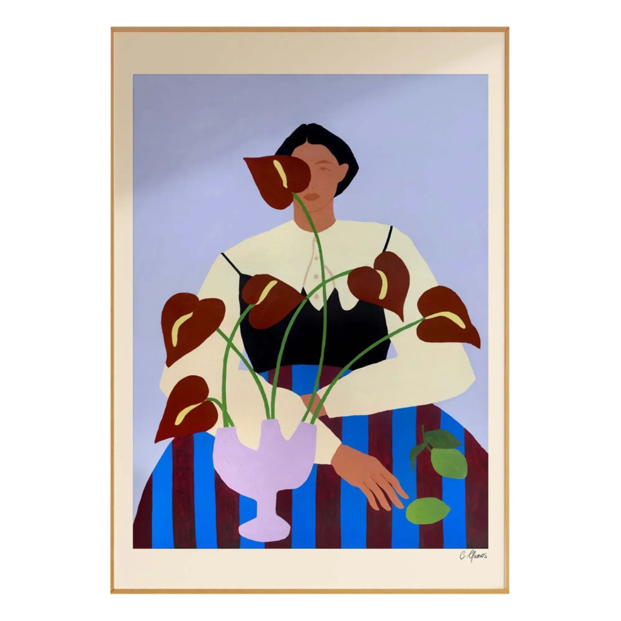 Carla Llanos Anthurium Flowers Poster - Multicoloured product
