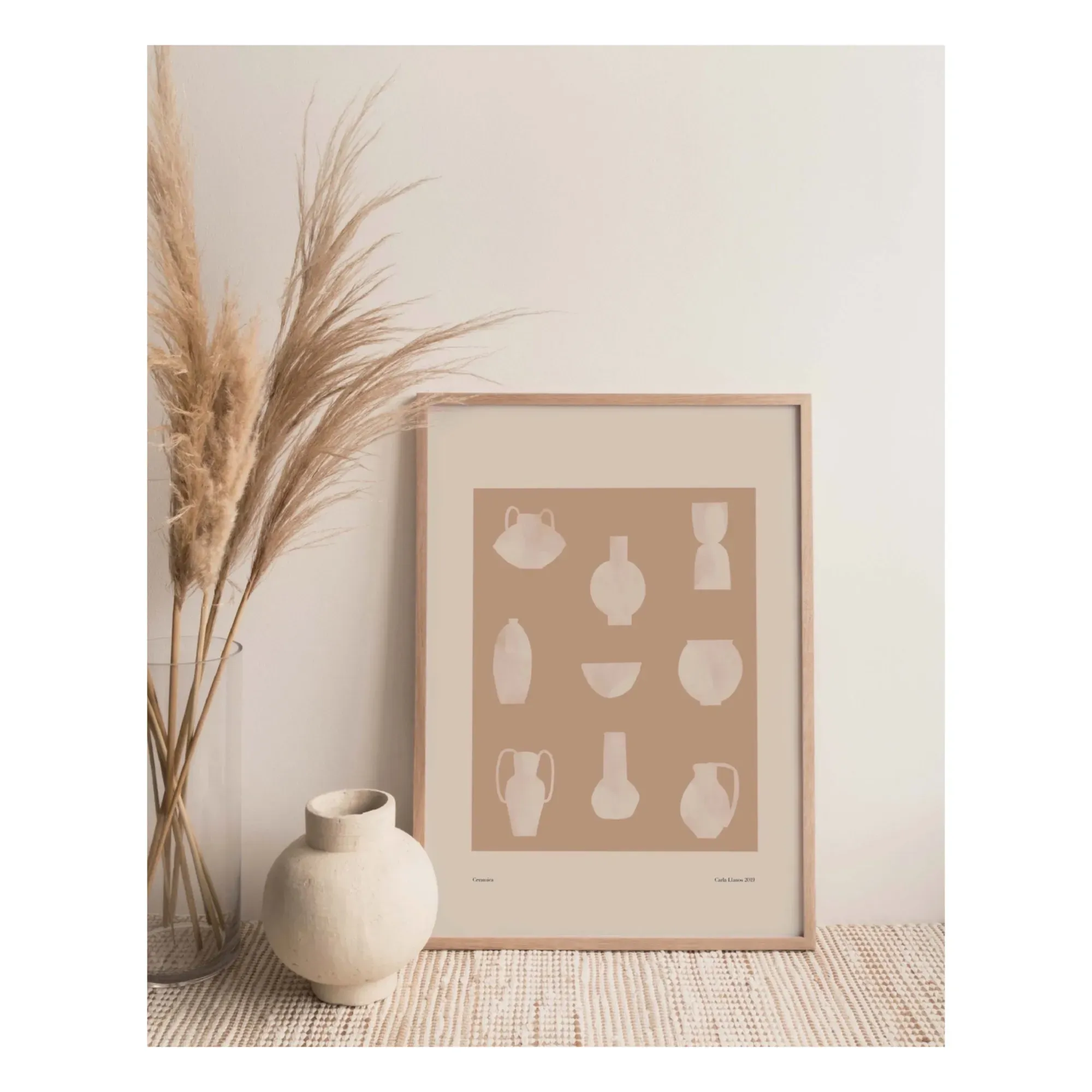 Carla Llanos Ceramica Art Print - Multicoloured, Paper alternate view