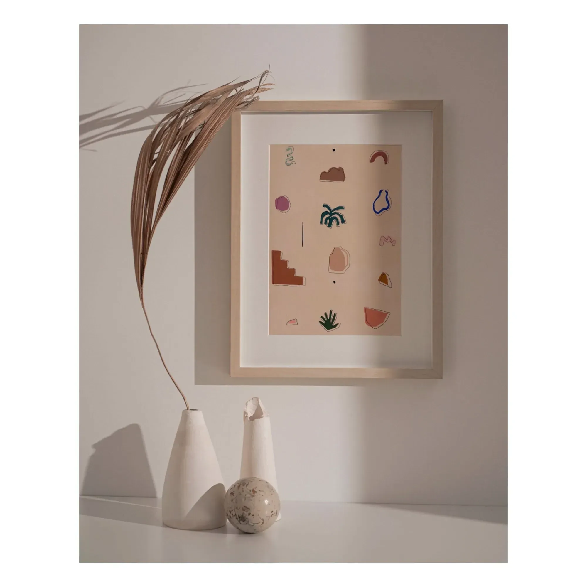 Desert Vibes Art Print - Multicoloured, Paper alternate view