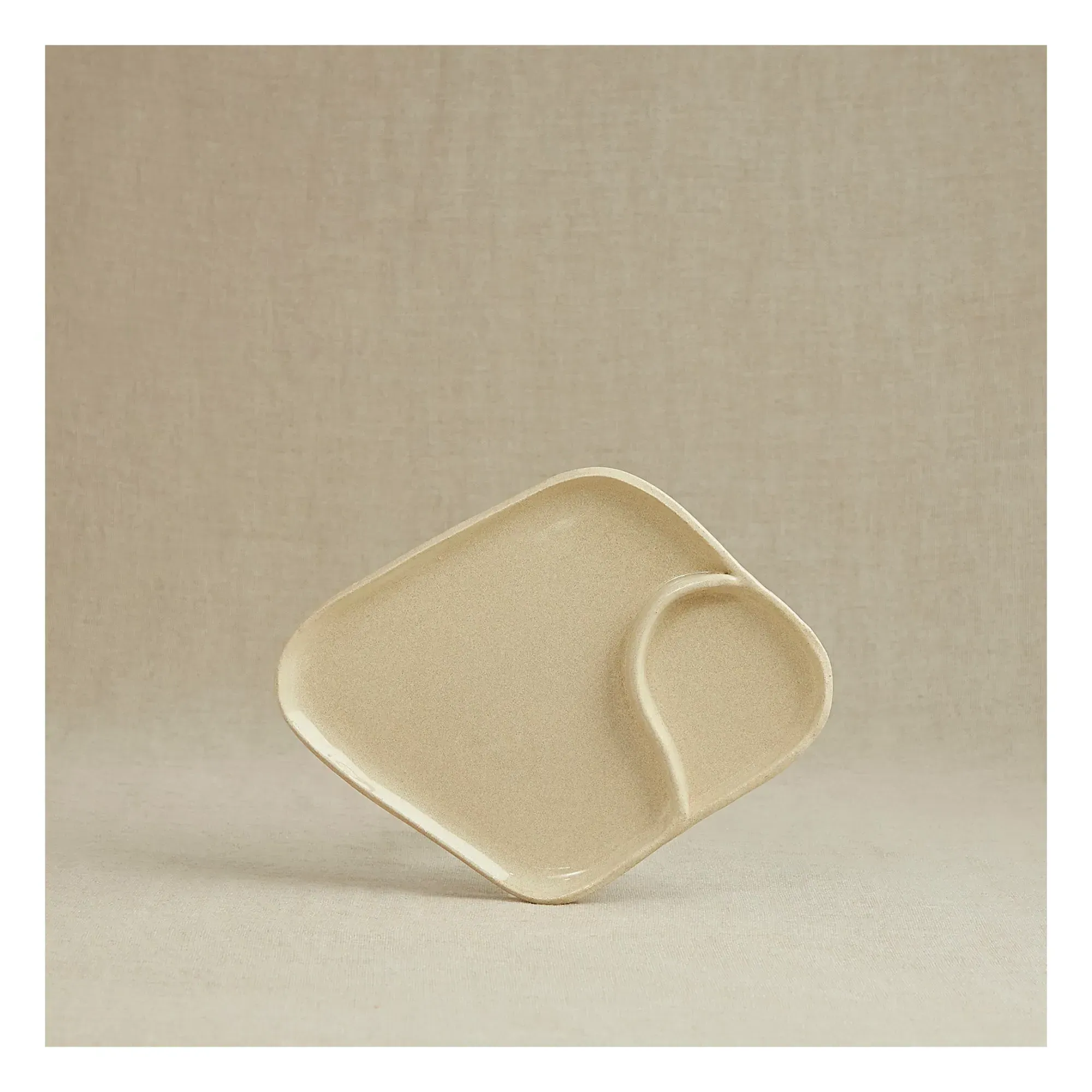 Casa Cecu Divided Display Dish - Cream, Ceramic product
