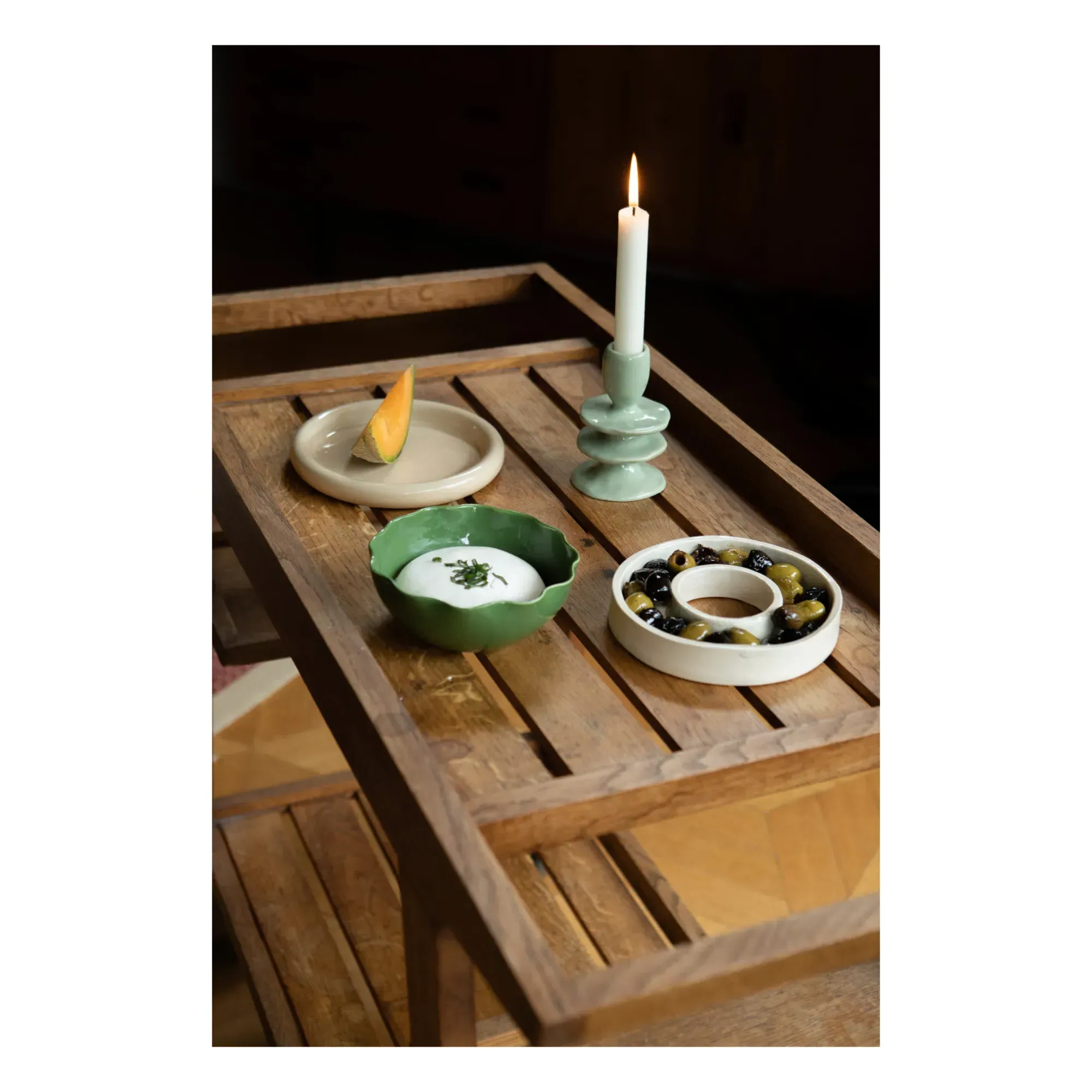 Glazed Stoneware Bowl - Khaki, Ceramic alternate view