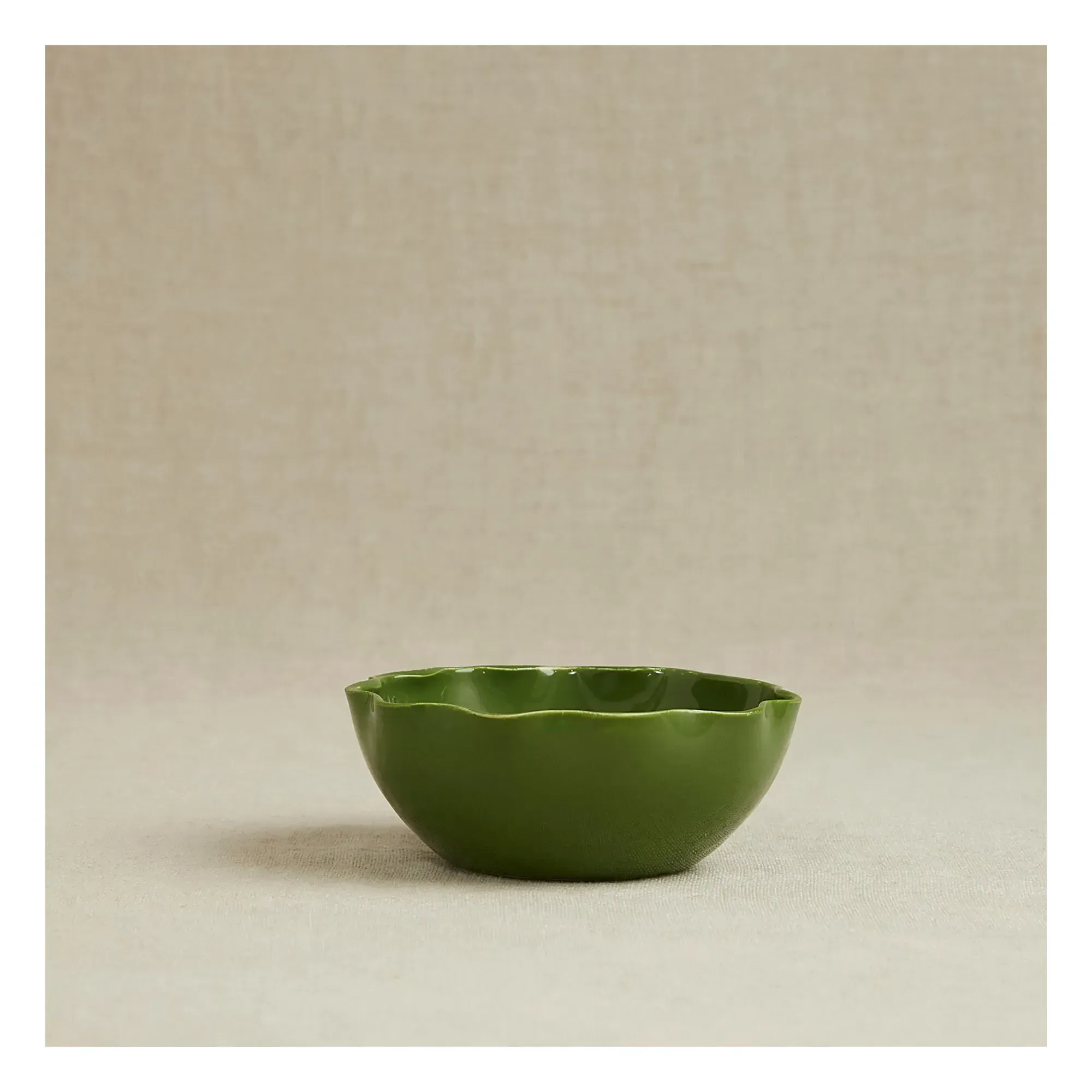 Glazed Stoneware Bowl - Khaki, Ceramic product