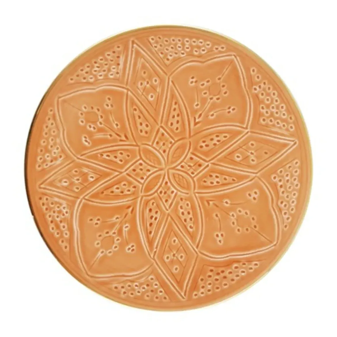 Printed Plate with Gold Border - Terracotta, Ceramic alternate view
