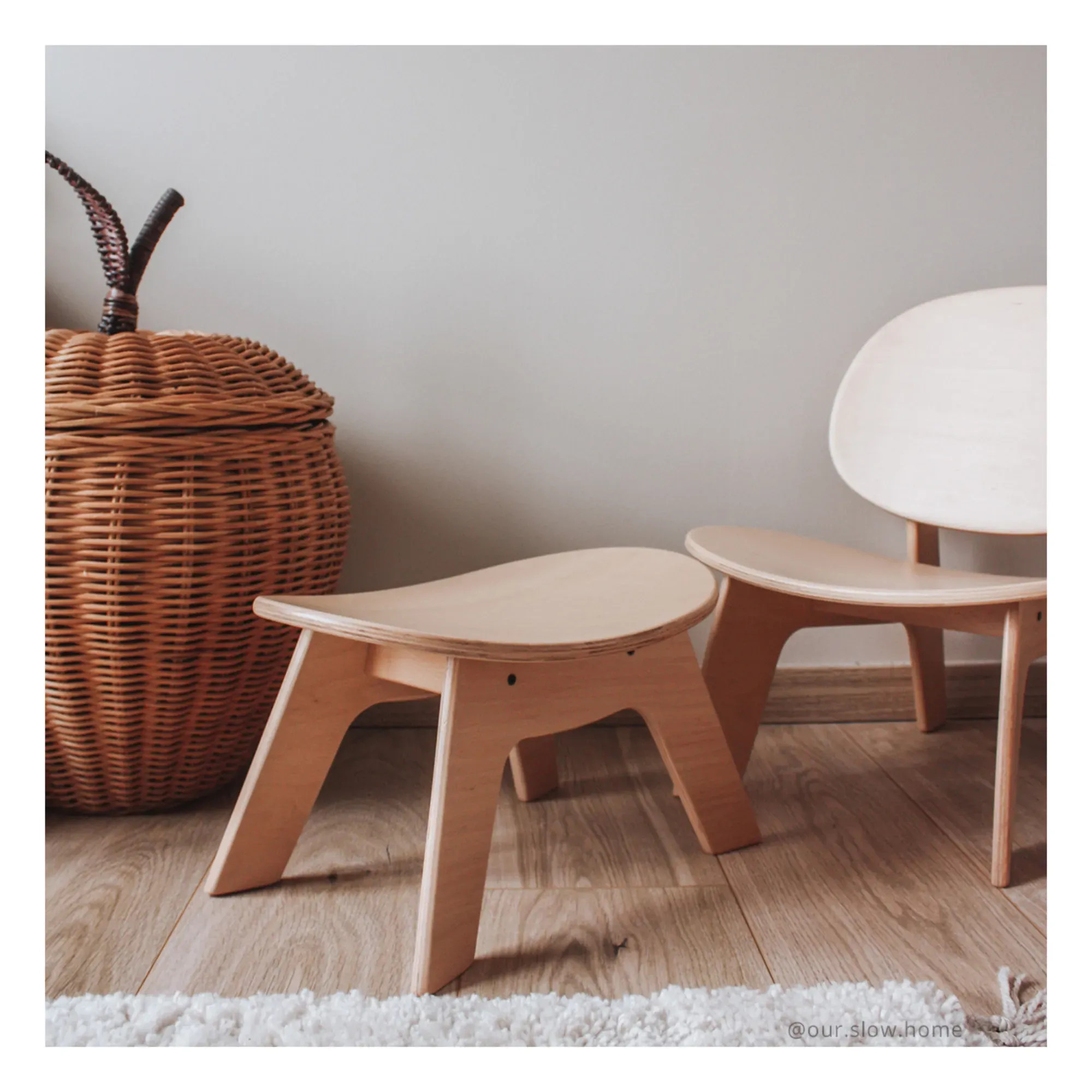 Hibo Stool - Natural, Beech Wood alternate view