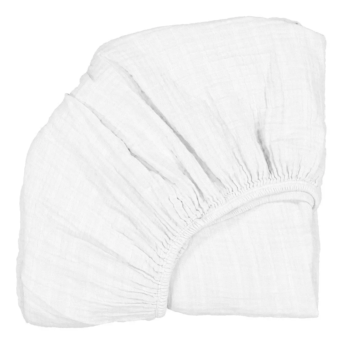 Kimi Convertible Cot Fitted Sheet - White, Organic Cotton product