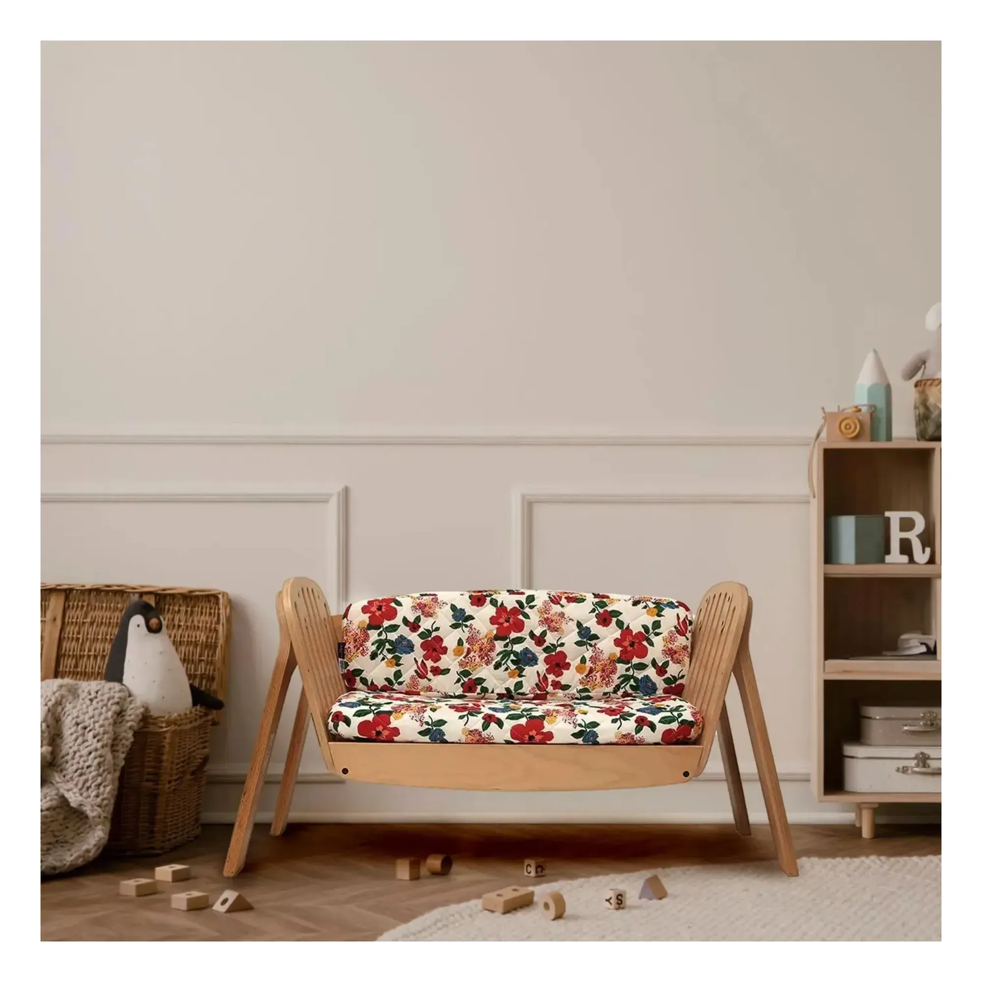 Kodo Bench Cushion Set - Red, Cotton alternate view