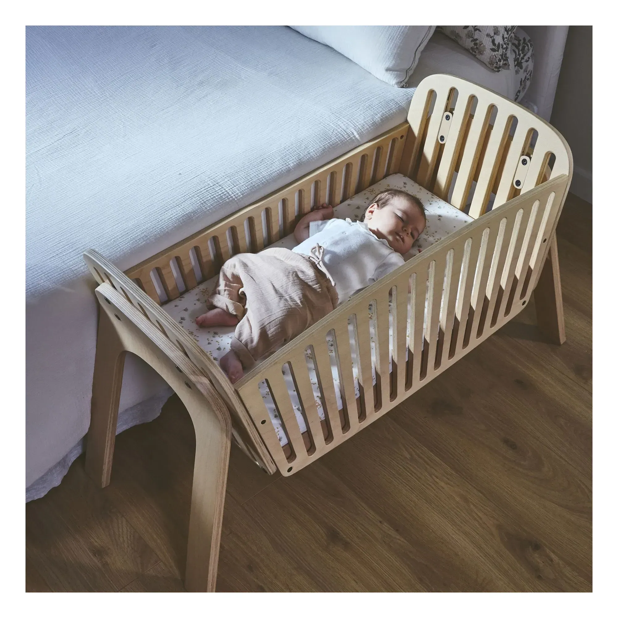 Kodo Co-Sleeping Cradle Height-Adjustable - Beech alternate view