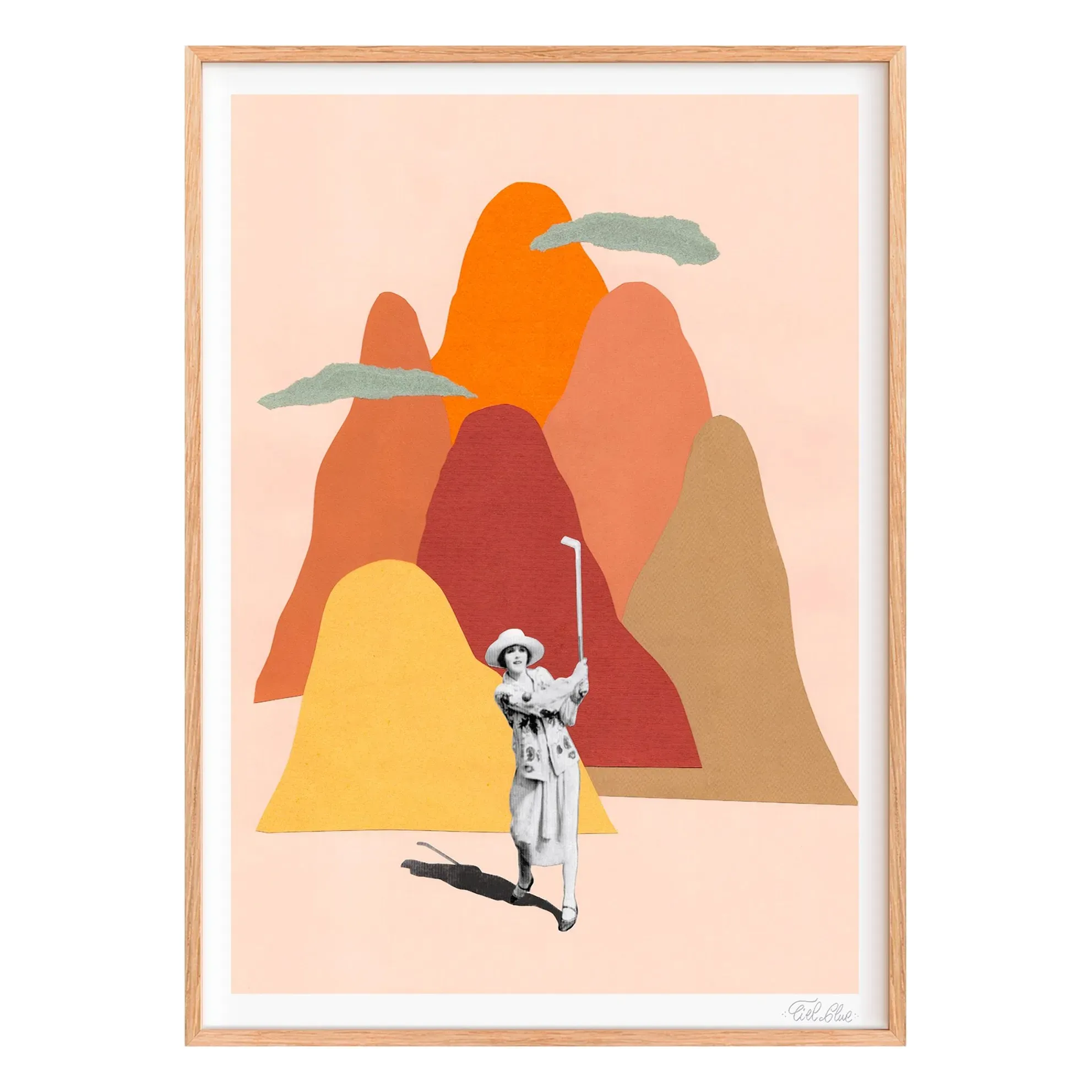 Beyond The Hill Golf Art Print - Orange product