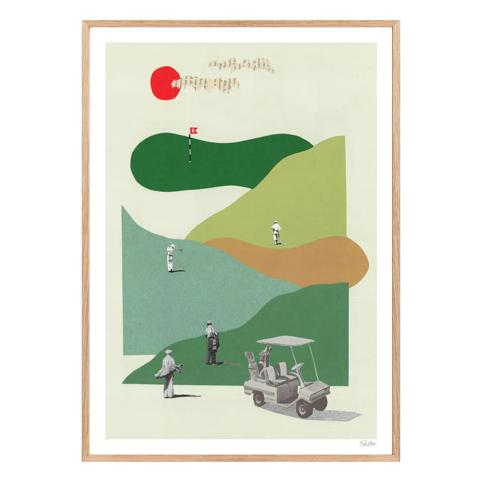 Fairway Golf Collage Art Poster - Green product