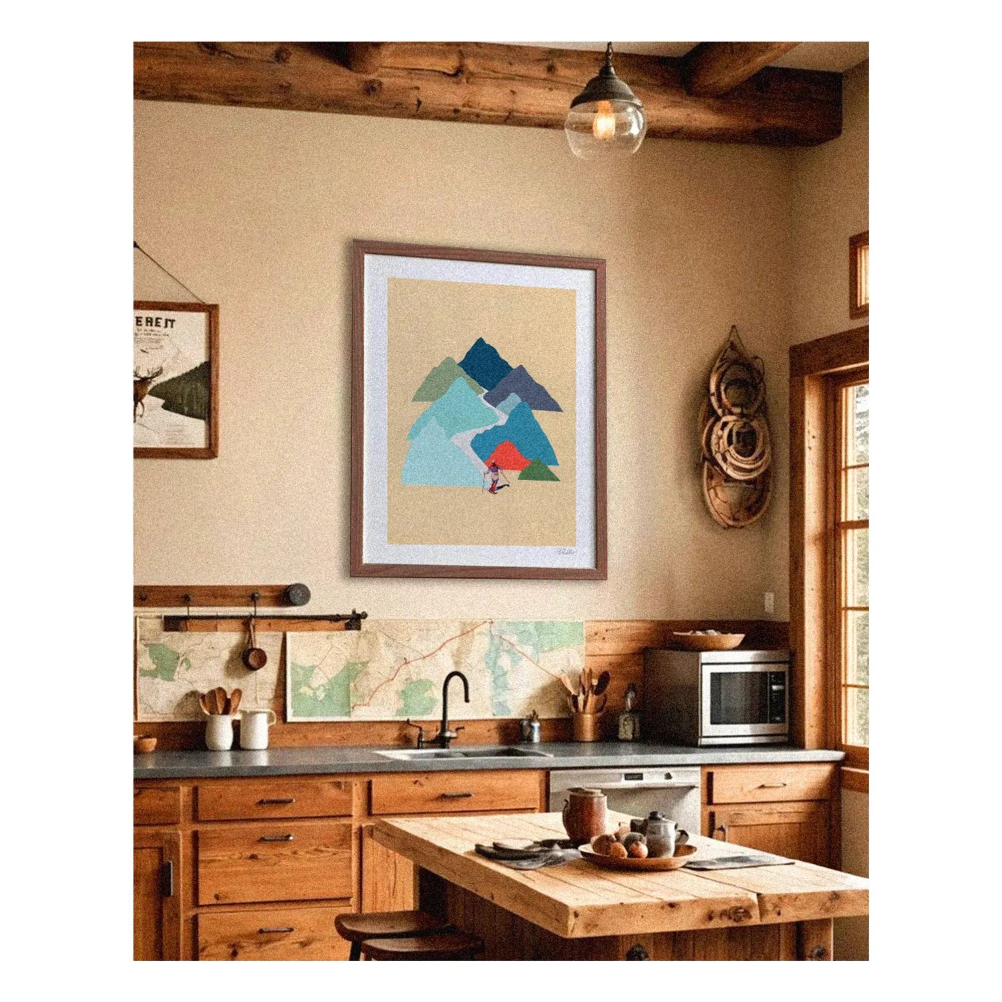 Mountain n°8 Slope Limited Edition Poster - Multicoloured alternate view