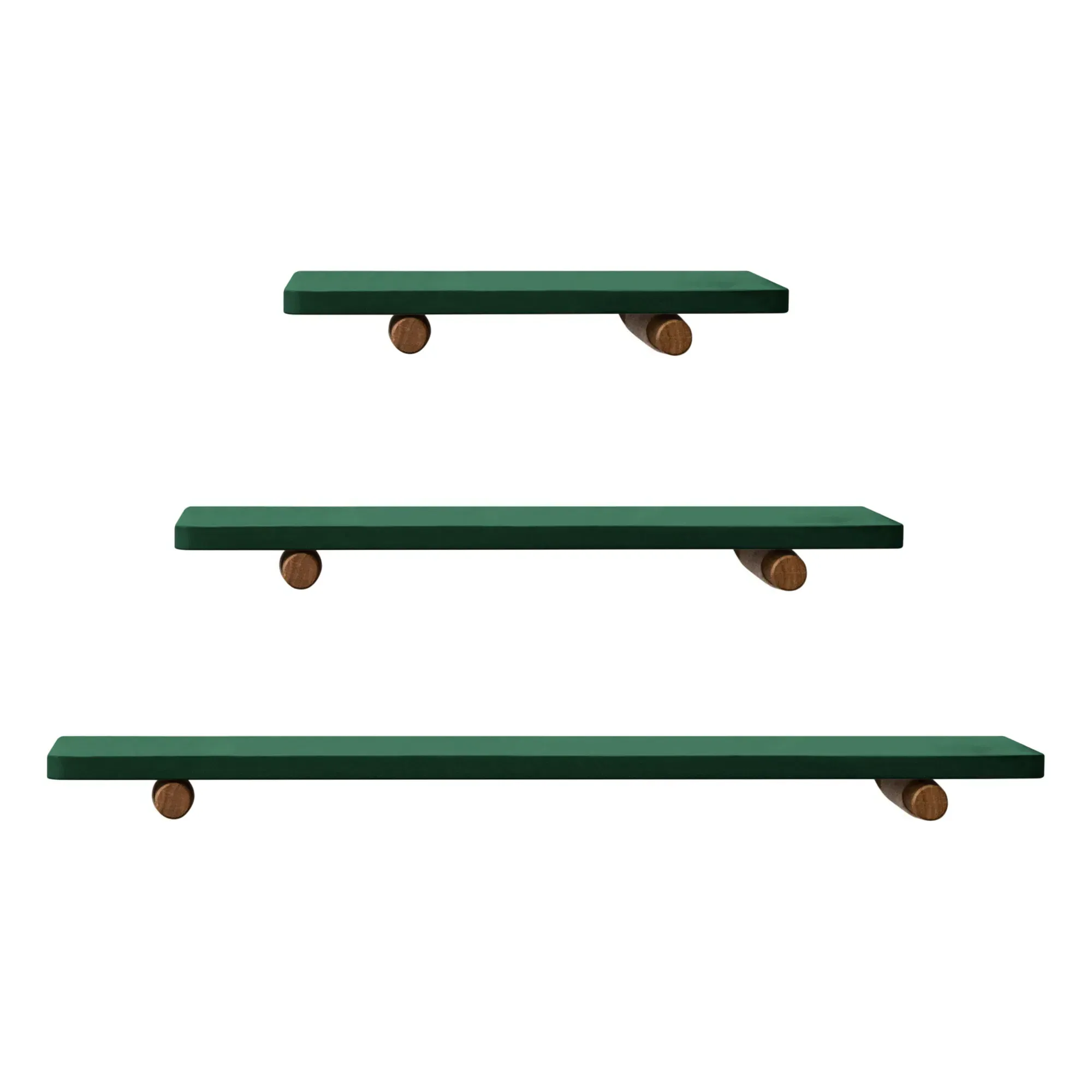 Umberto Wall Shelf - Green, Oak Wood product
