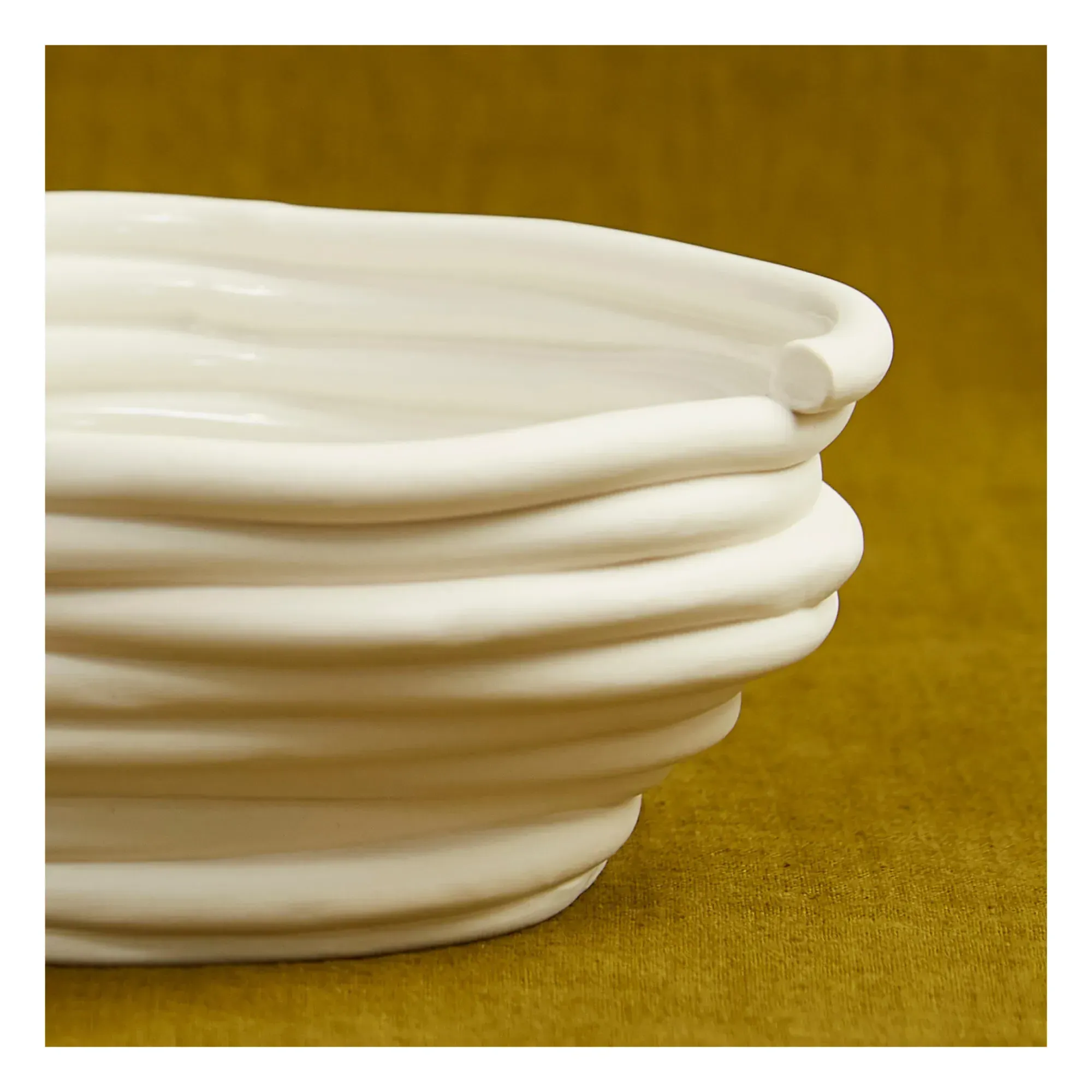 Cole & Cinder Round Fruit Basket - White, Porcelain alternate view