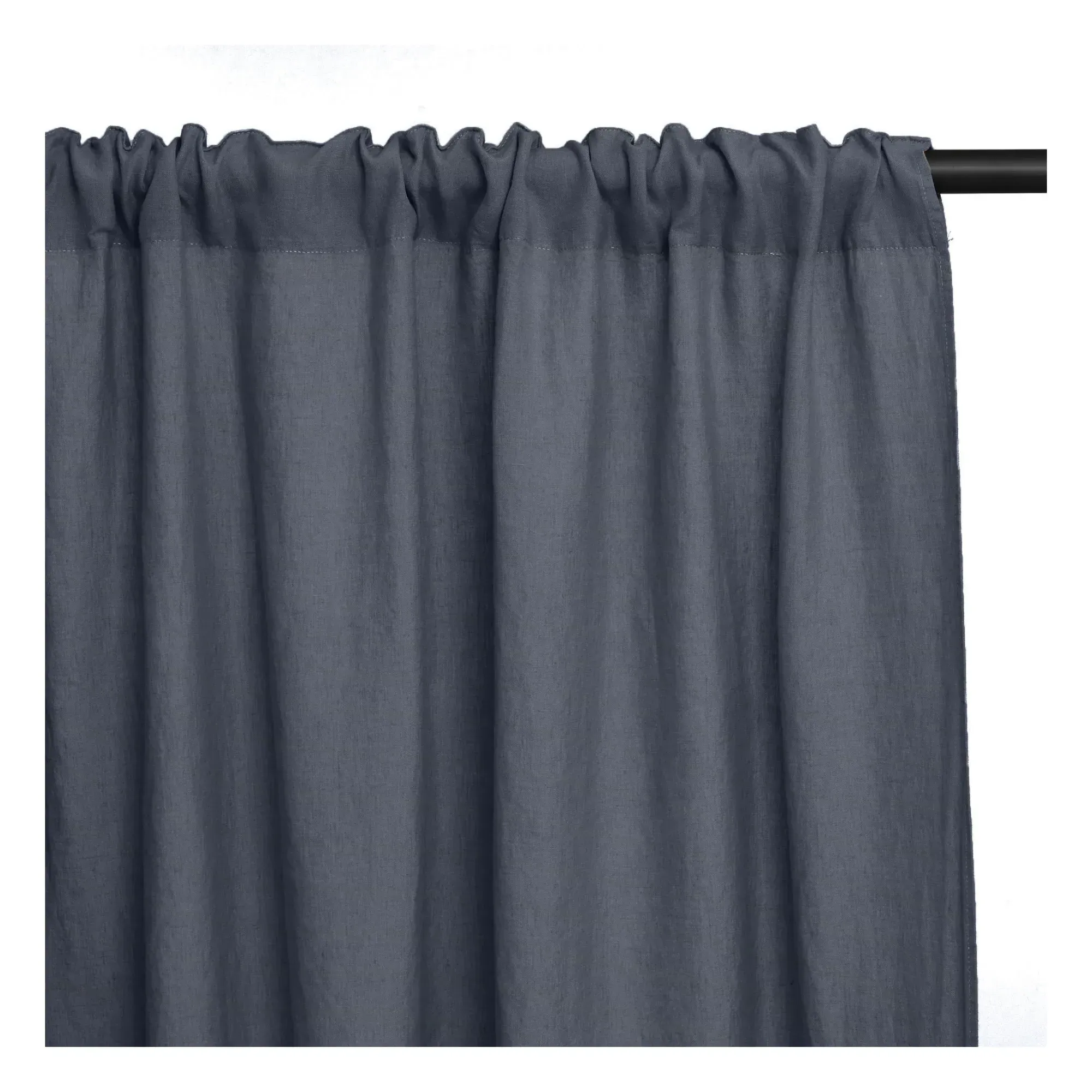 Washed Linen Curtain - Storm Blue, Linen product