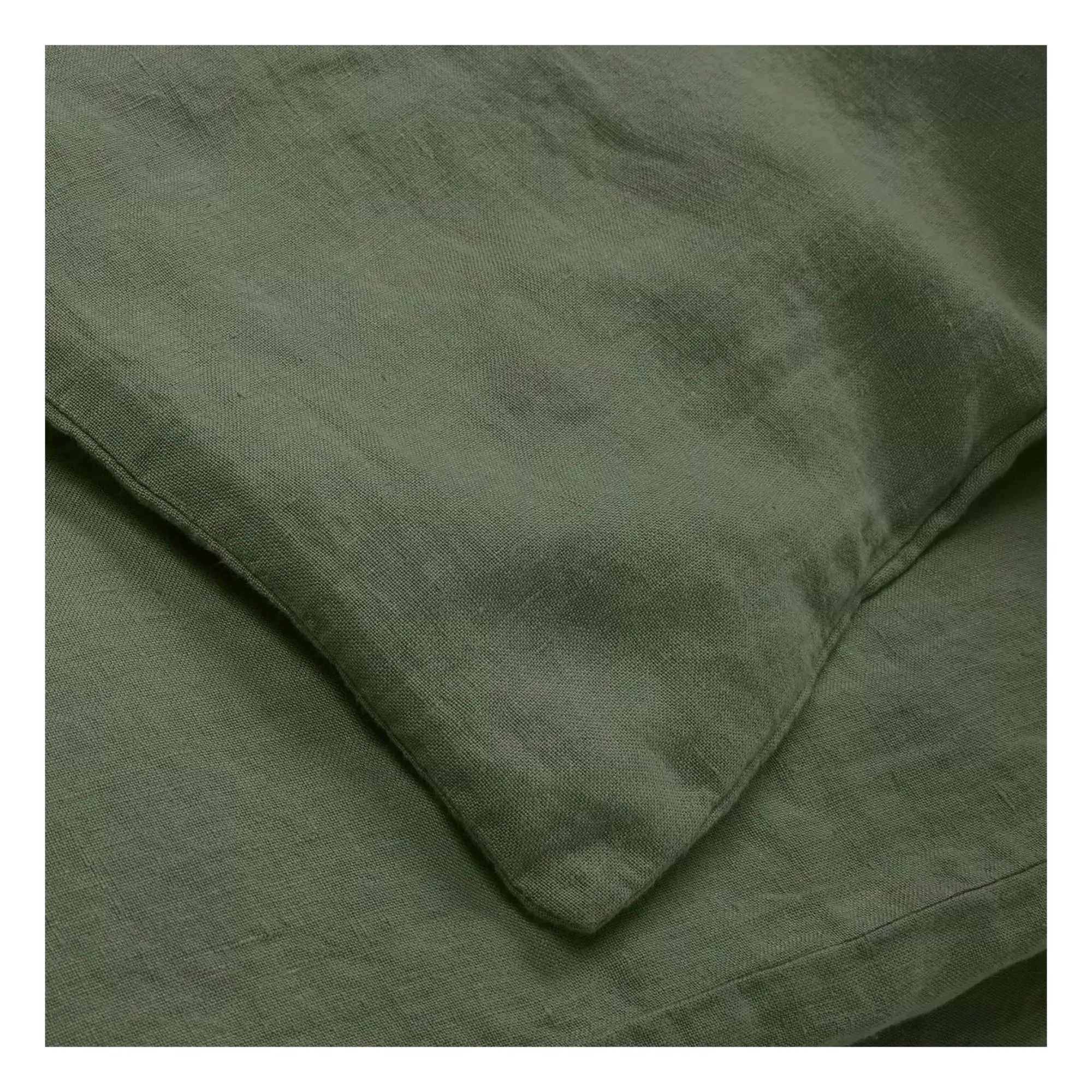 Washed Linen Duvet Cover - Khaki alternate view