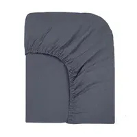 Washed Linen Fitted Sheet - Storm Blue, Linen alternate view