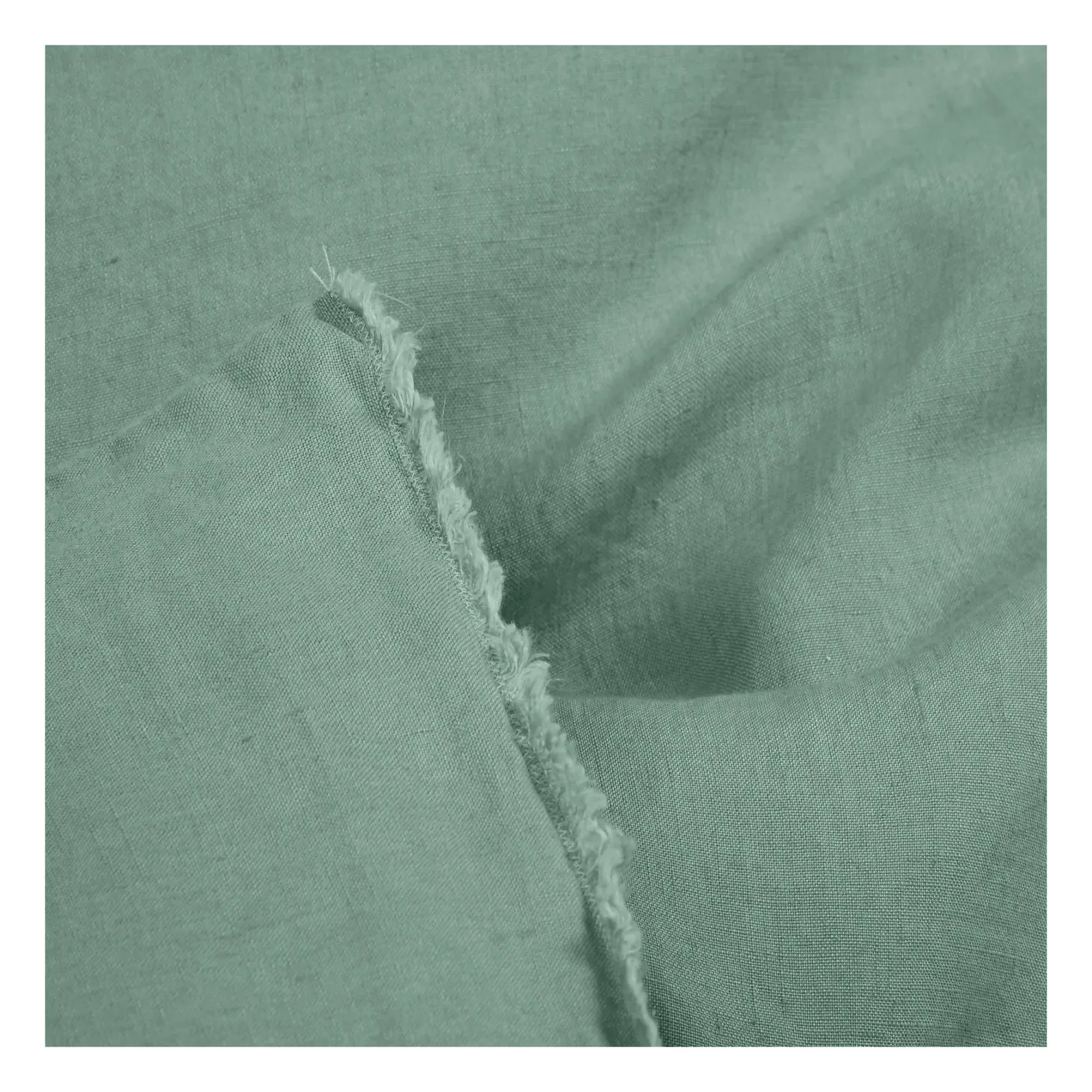 Washed Linen Quilt Cover - Sage alternate view