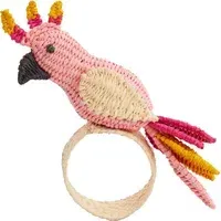 Cockatoo Napkin Ring - Pink, Toquilla Palm alternate view