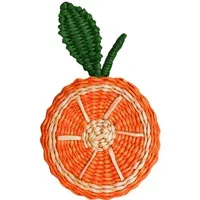 Coro Cora Orange Slice Napkin Ring - Orange, Toquilla Palm alternate view