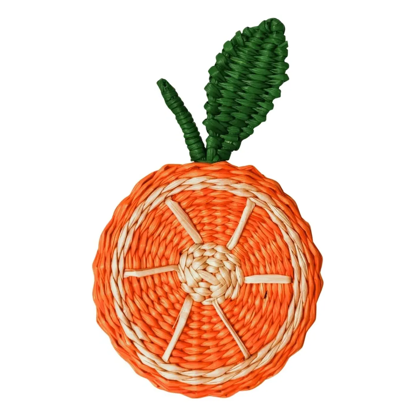 Coro Cora Orange Slice Napkin Ring - Orange, Toquilla Palm product