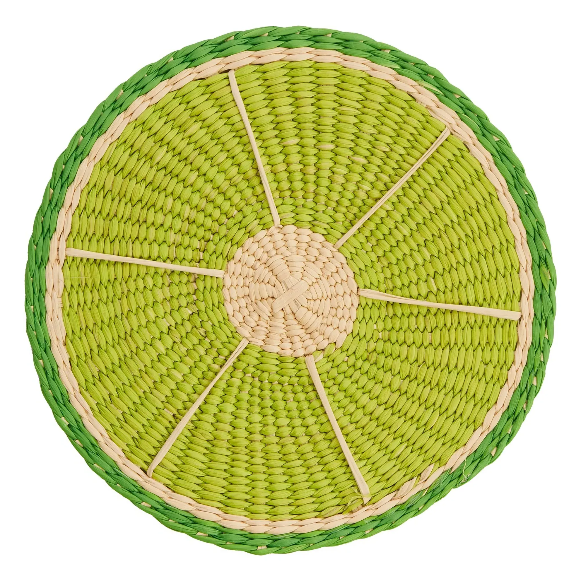 Coro Cora Round Coaster - Green, Toquilla Palm Fiber product