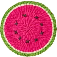 Coro Cora Watermelon Coaster - Pink, Toquilla Palm Fiber alternate view