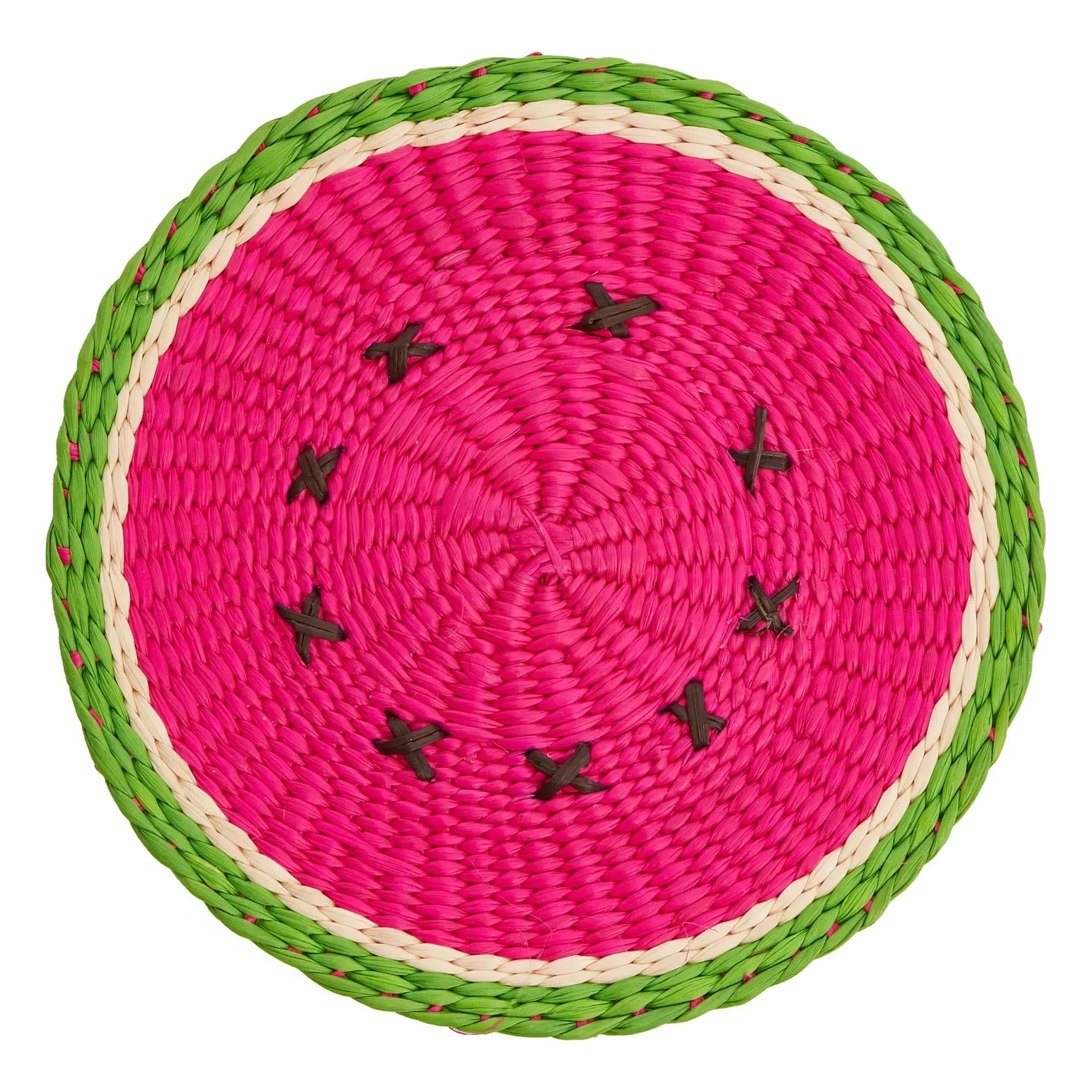 Coro Cora Watermelon Coaster - Pink, Toquilla Palm Fiber product