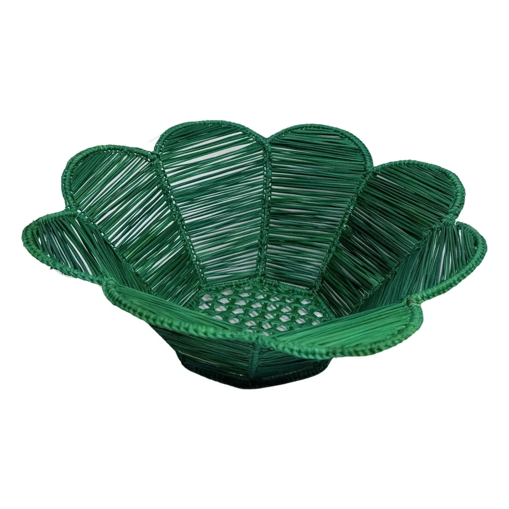 Flower Basket - Green, Iraca Palm product