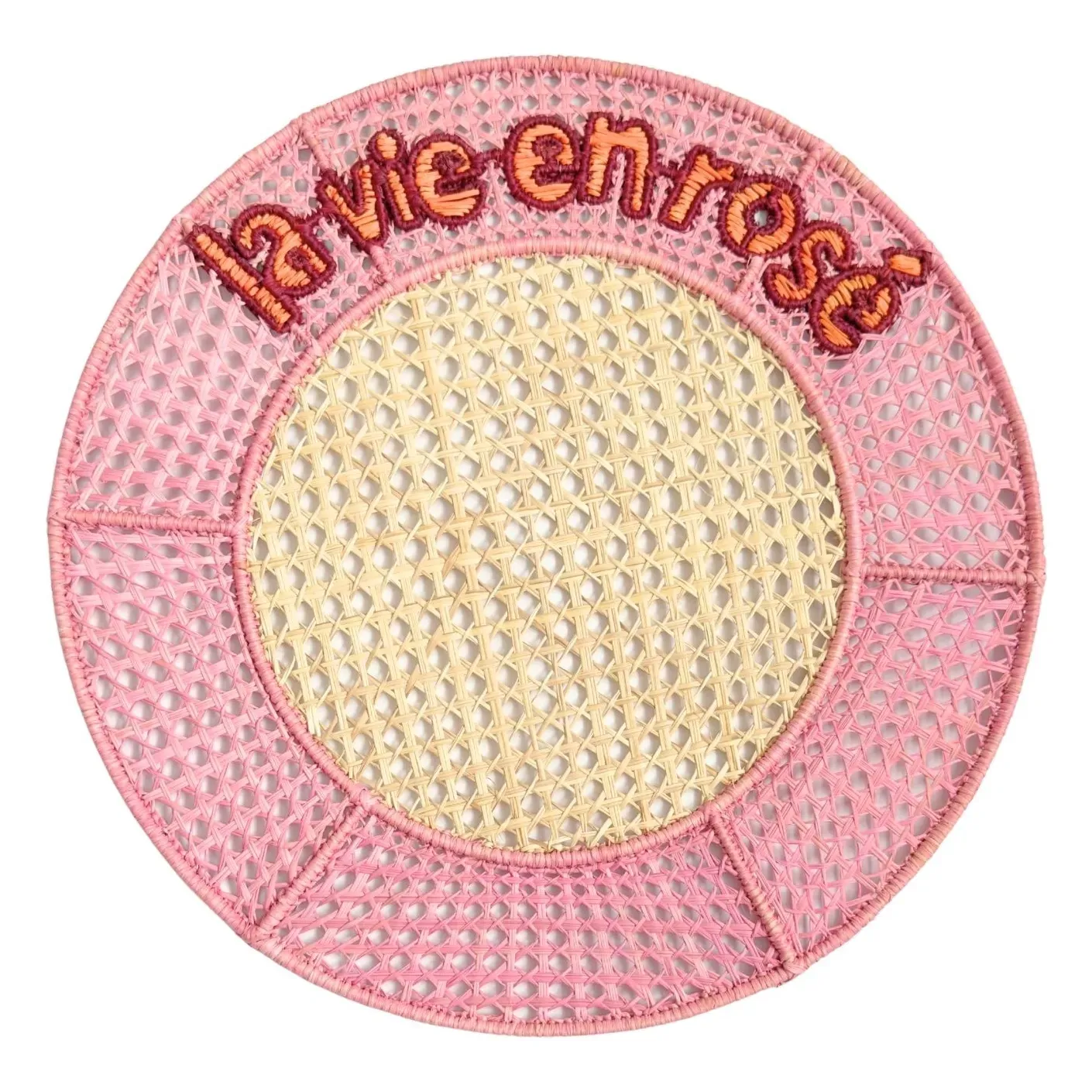 La Vie en Rosé Woven Placemat - Pink, Iraca Palm product