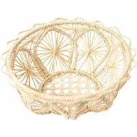 Spades Small Round Basket - Natural, Iraca Palm Fiber alternate view