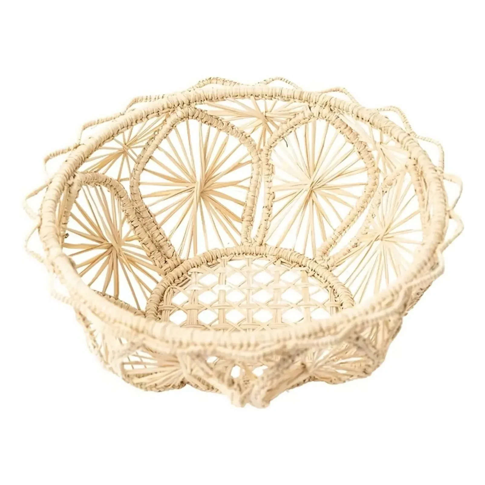 Spades Small Round Basket - Natural, Iraca Palm Fiber product