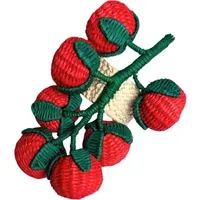 Tomato Napkin Ring - Red, Toquilla Palm alternate view