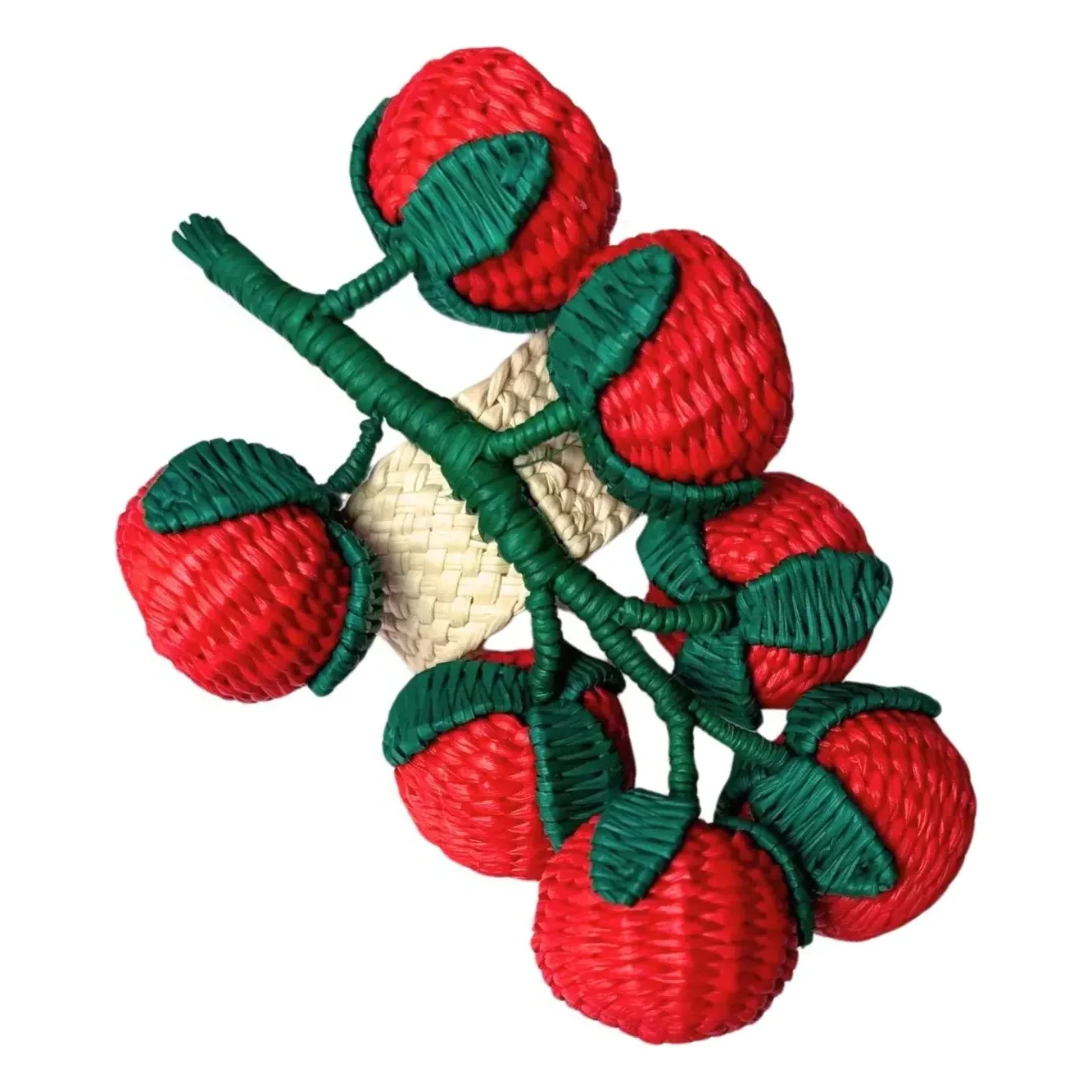 Tomato Napkin Ring - Red, Toquilla Palm product
