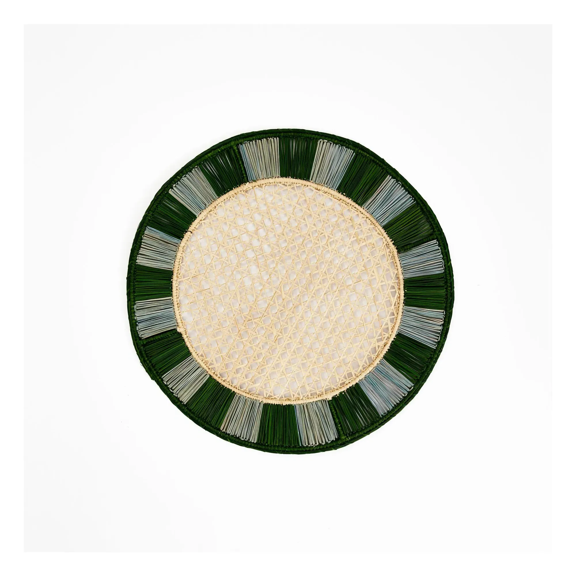 Twist Round Placemat - Green, Iraca Palm product