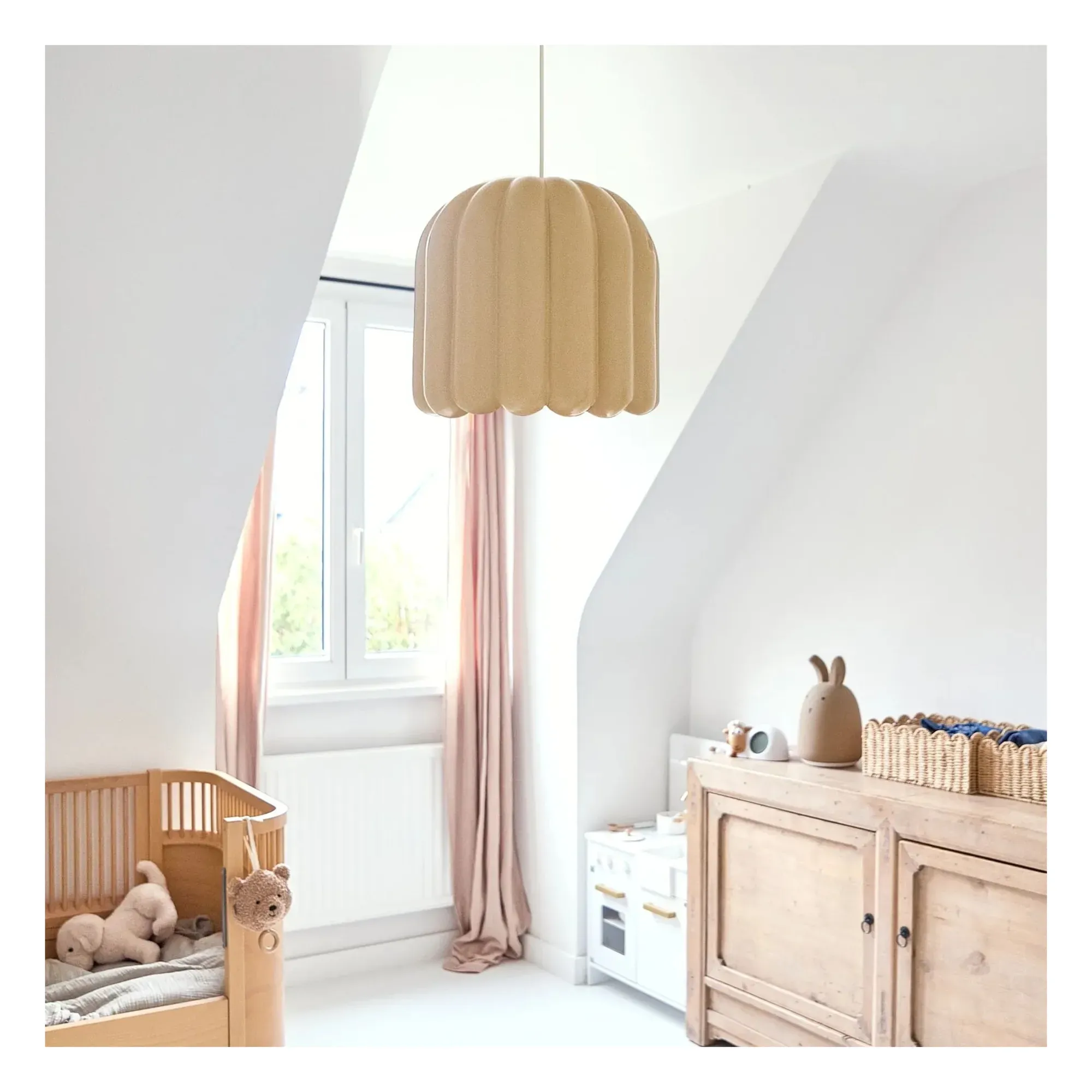 Cannelle Pendant Light - Sandy, Ceramic alternate view