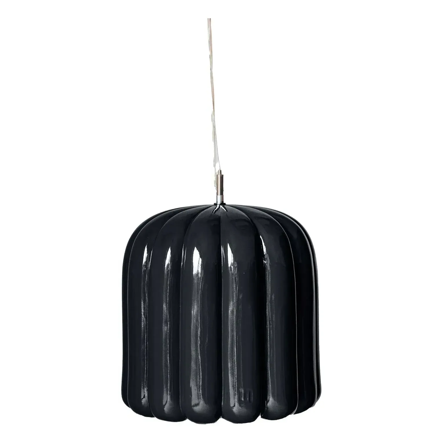 Cannelle Round Pendant Light - Black, Ceramic product