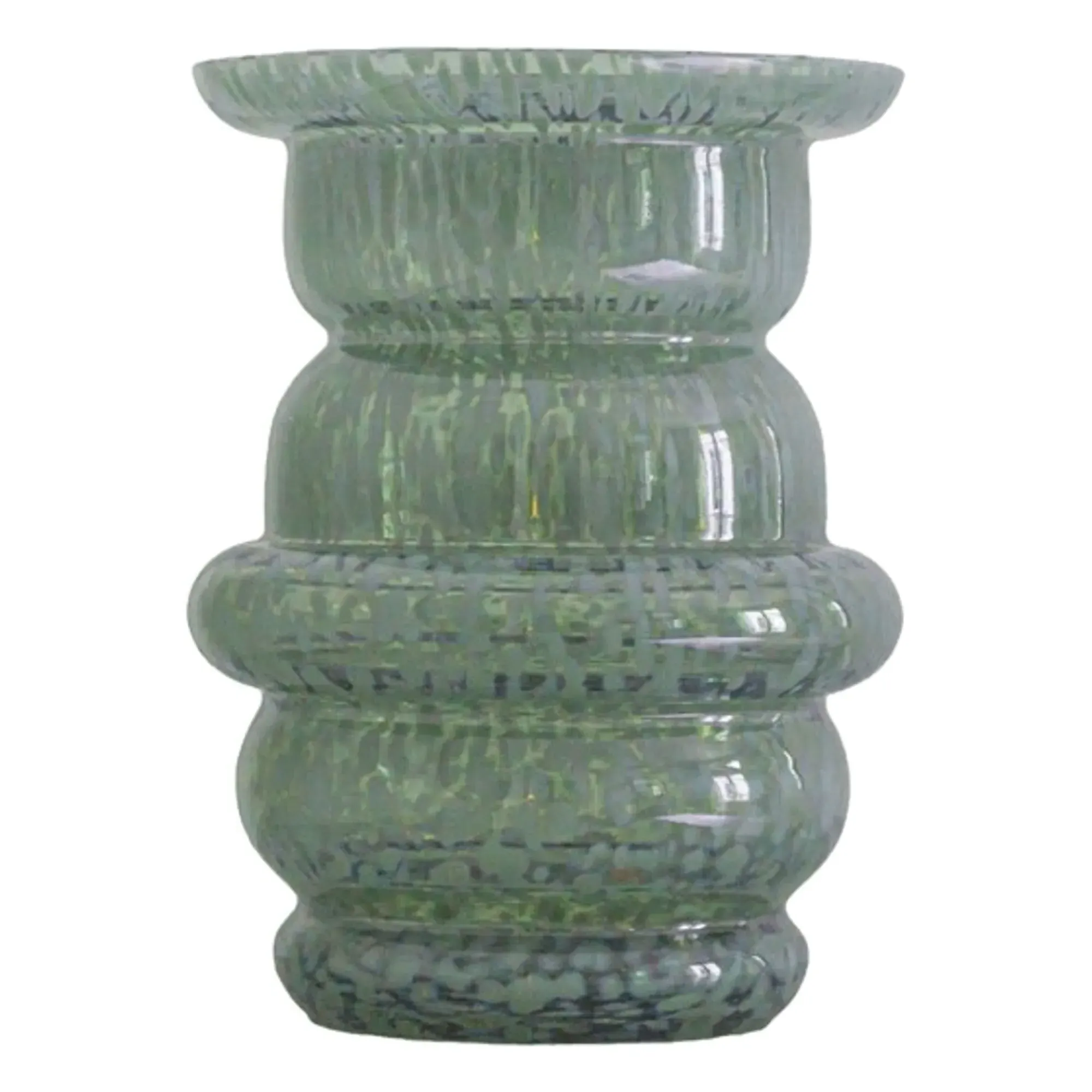 Dome Speckled Glass Vase - Green product