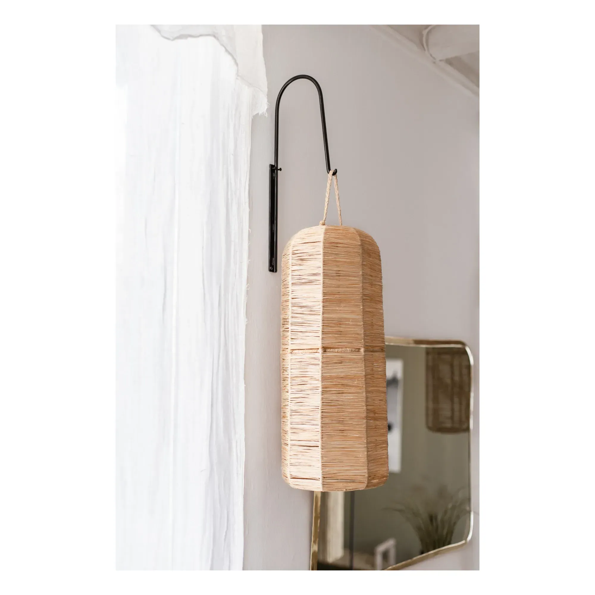 Raffia Pendant Lamp - Natural, Raffia alternate view