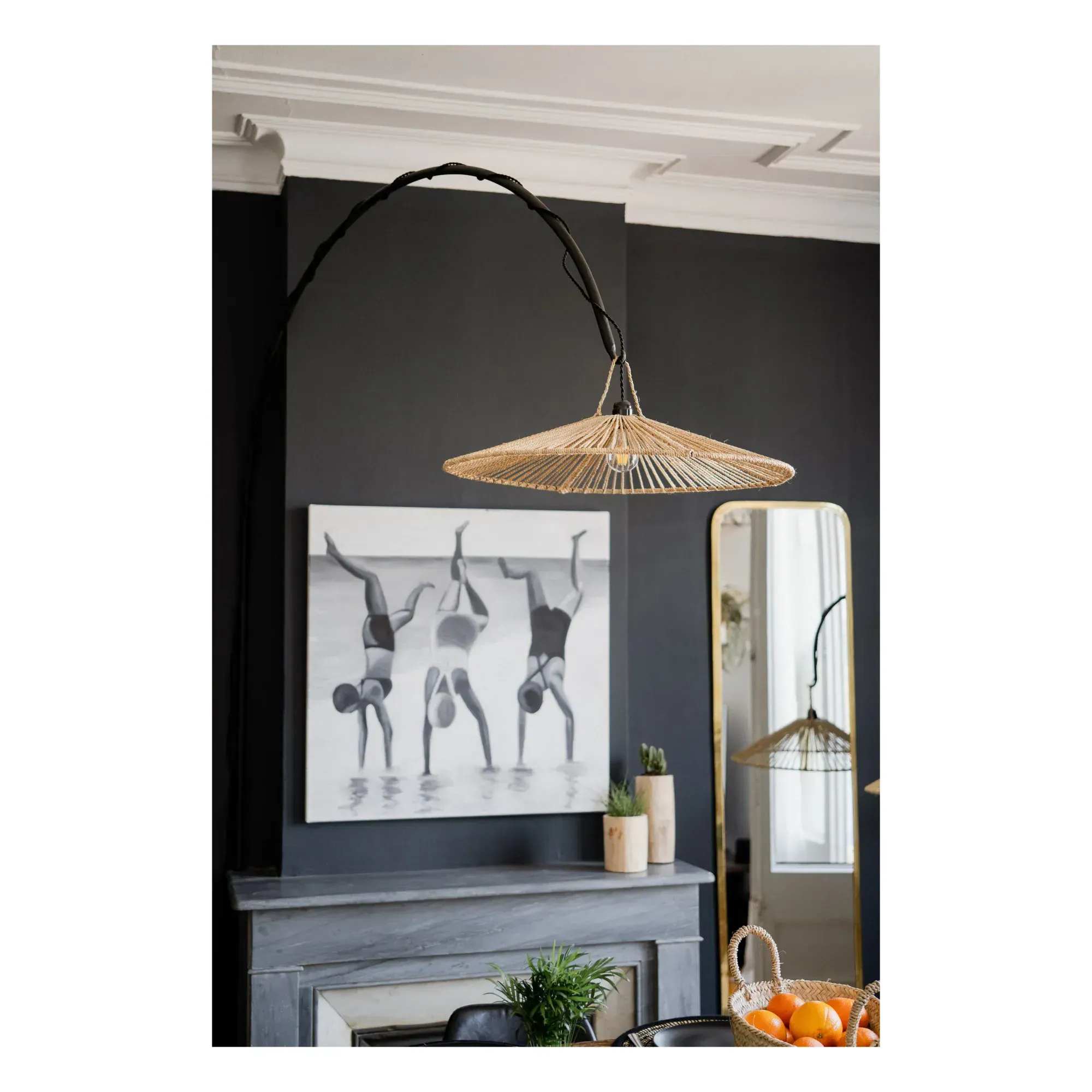 Rope Pendant Lampshade - Natural, Metal & Rope alternate view