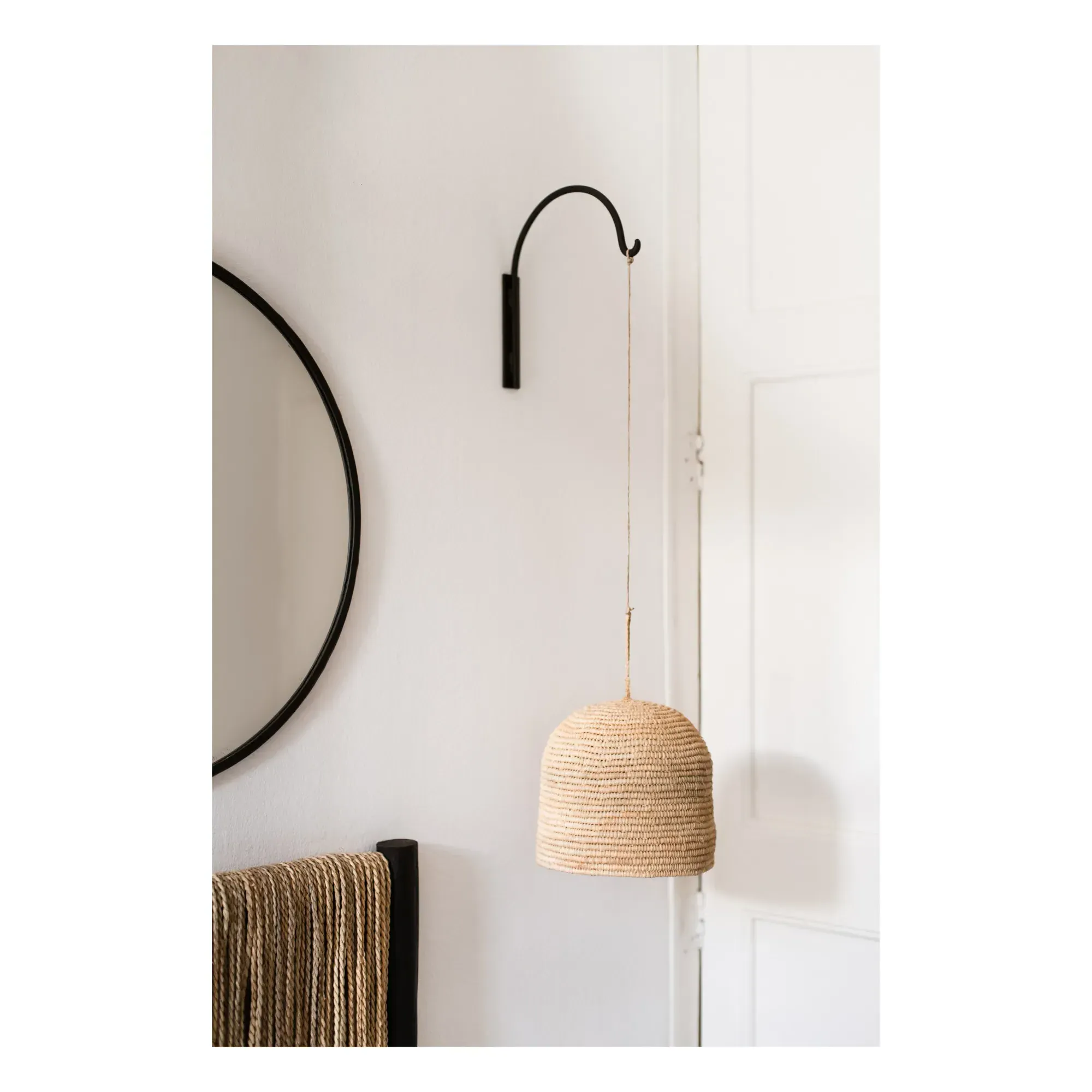 Teku Fixed Wall Stem - Black, Wrought Iron product