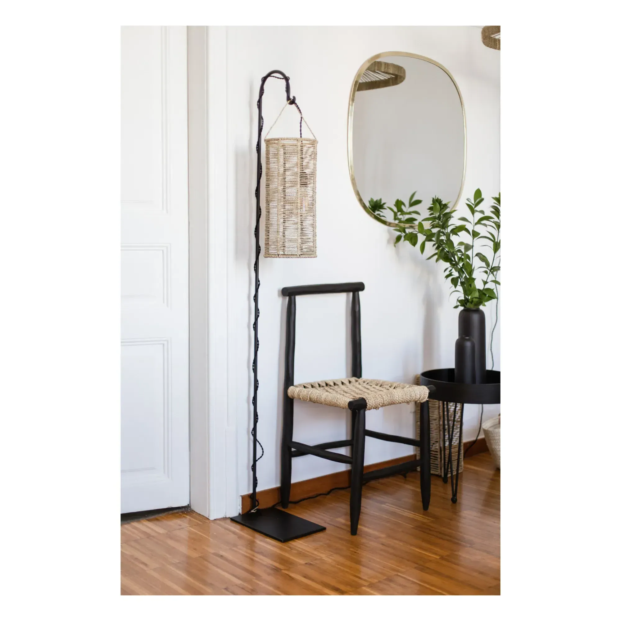 Teku Floor Lamp Stand - Black, Wrought Iron alternate view
