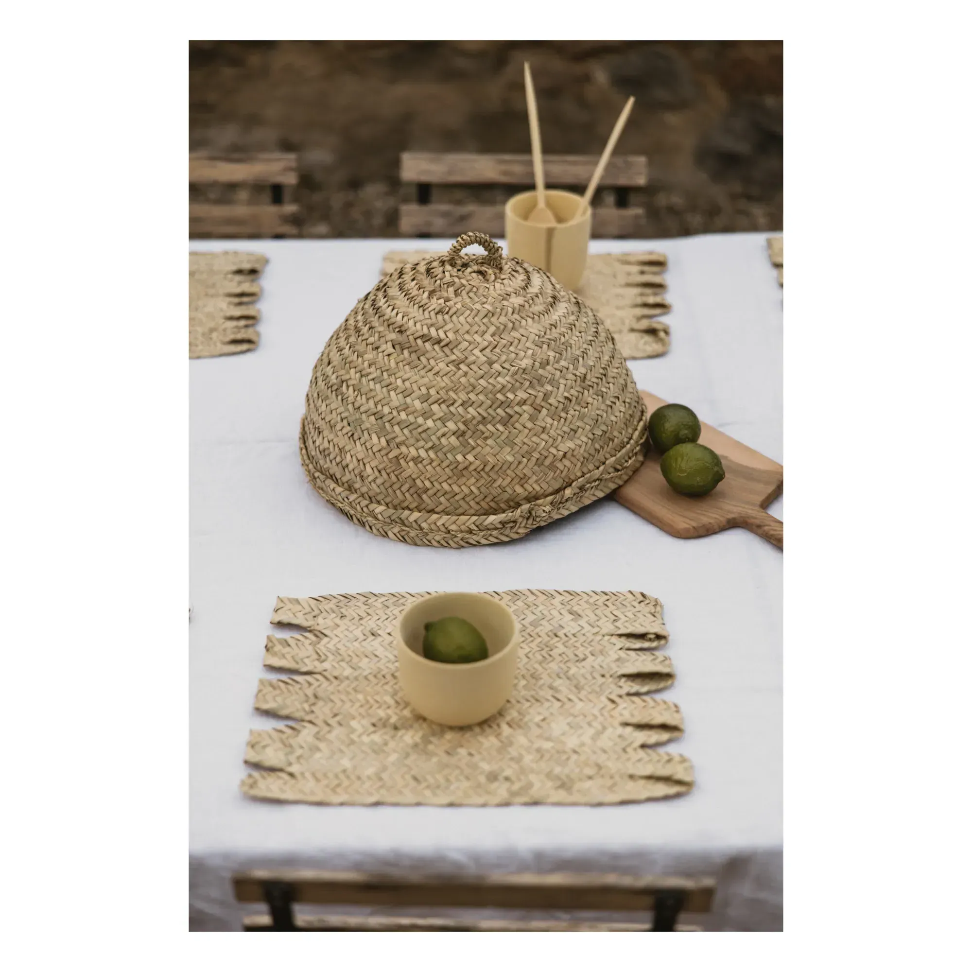 Woven Palm Leaf Placemat - Natural alternate view