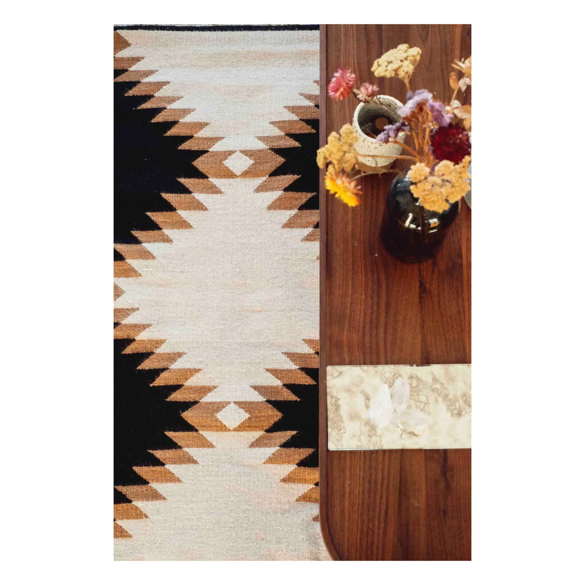 Sierre Flat-Woven Wool Rug - Camel alternate view